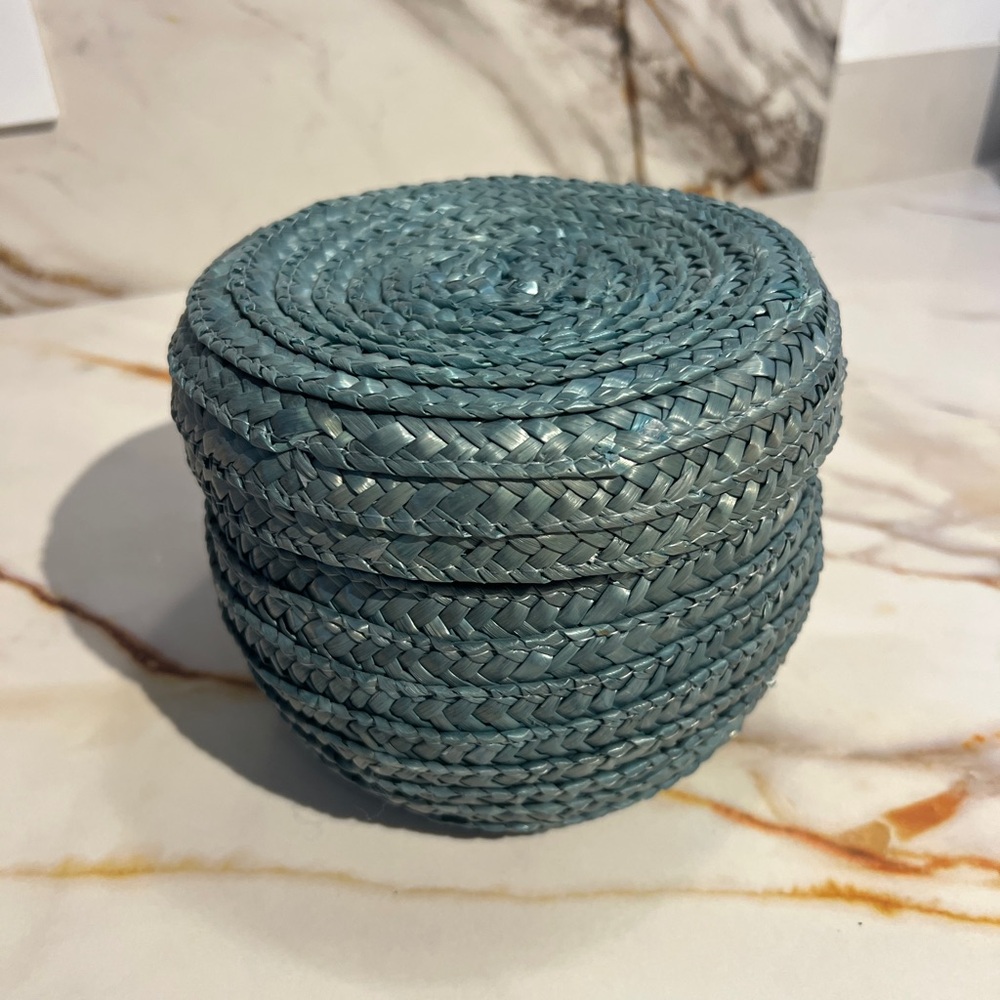 Woven Blue Basket